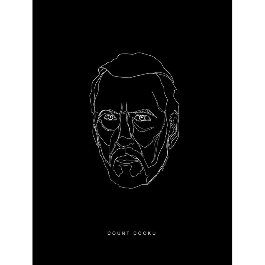 Disney Star Wars Dooku Poster in Schwarz-Weiß, B x H: 30 x 40 cm - Bild 2
