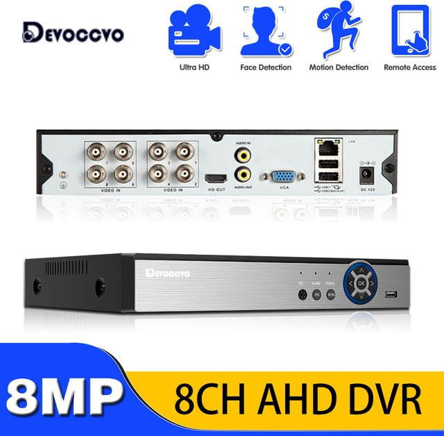XMEYE 8-Kanal 4K Hybrid DVR Recorder in Schwarz, 8MP 6-in-1 Videoüberwachung für AHD, CVI, TVI, CVBS mit H.265 Kompression - Bild 1