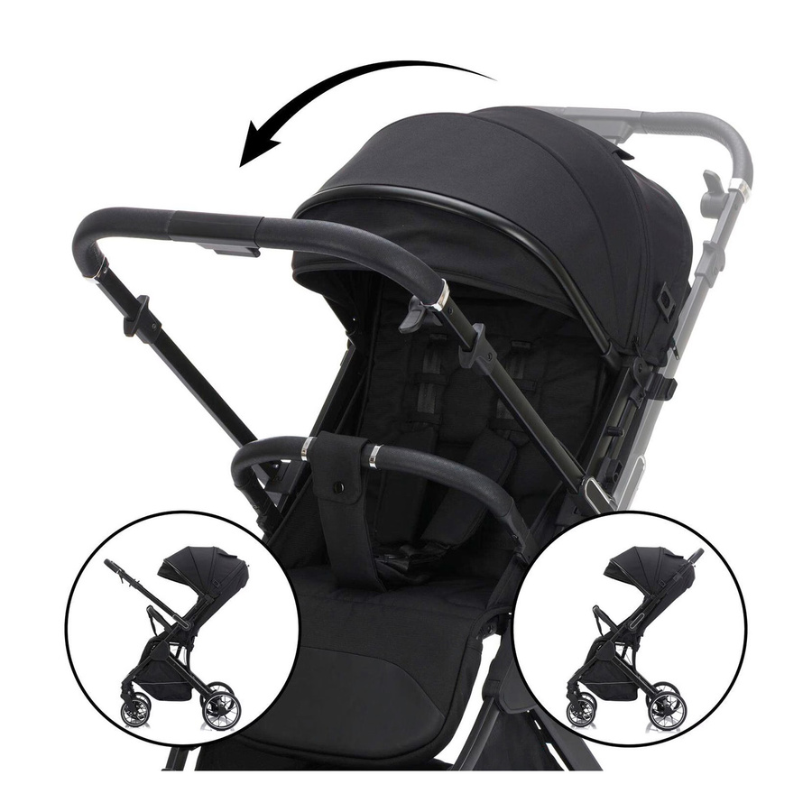 Fillikid Buggy Axis Travel Buggy in Schwarz mit Schwenkrädern und Einhand-Faltfunktion - Bild 2
