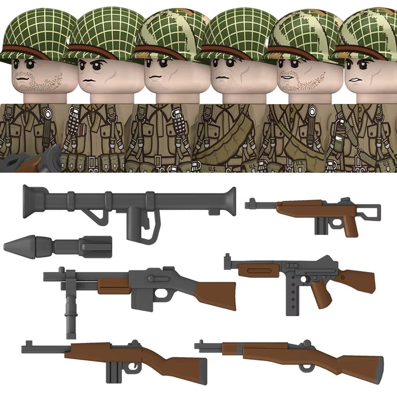Semalam WW2 Militär-Soldaten-Figuren Bausteine, Soldaten, Kunststoff - Bild 3