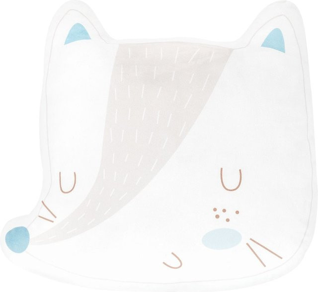 Kikkaboo Babykissen Plüschtier in Weiß und Blau für Babys ab der Geburt - Bild 1