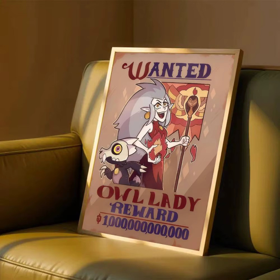 Cartoon The O-Owl Movie House Anime Poster Wasserdichter Papieraufkleber für Wanddekoration in Mehrfarbig - Bild 5