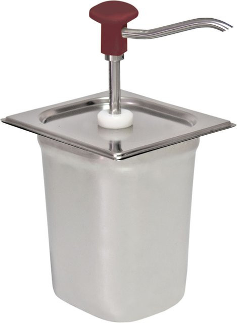Schneider Druckknopf Dosierspender aus Edelstahl in Rot, 3000 ml, B/T/H: 16,5 x 16,5 x 32 cm - Bild 1