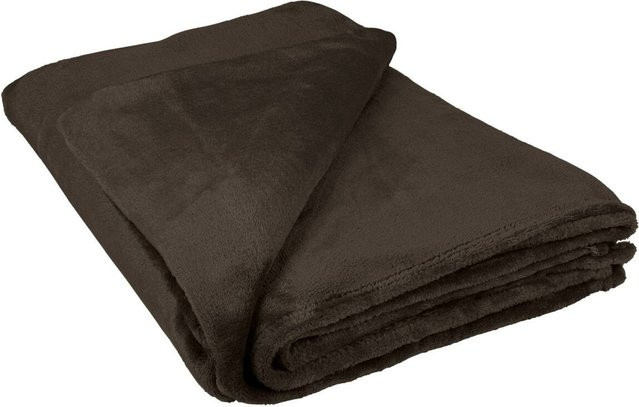 Sensation Flanelldecke aus Polyester in Braun, Breite: 130 cm, Länge: 160 cm - Bild 1