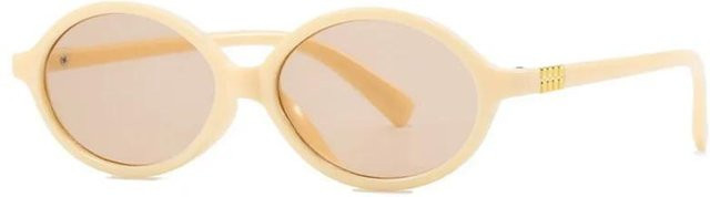 Dote Korrektionsbrille oval, Kunststoff, beige, Unisex, Vollrand - Bild 1