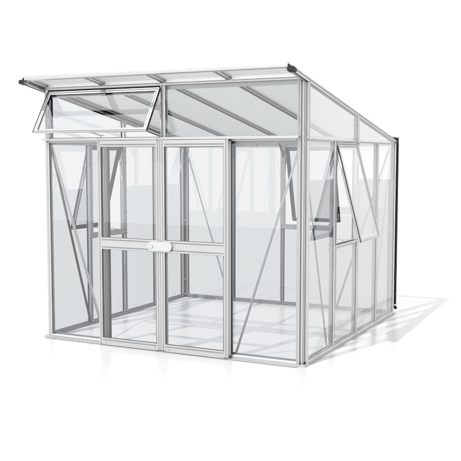 Vitavia Gewächshaus Aura 7800 in Weiß mit 7,8 m² Fläche, 3 mm ESG-Glas und 10 mm HKP - Bild 2
