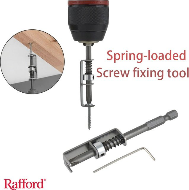 Rafford Federbelasteter Bit-Halter in Silber für Einhandbetrieb und Anti-Drop-Funktion - Bild 1