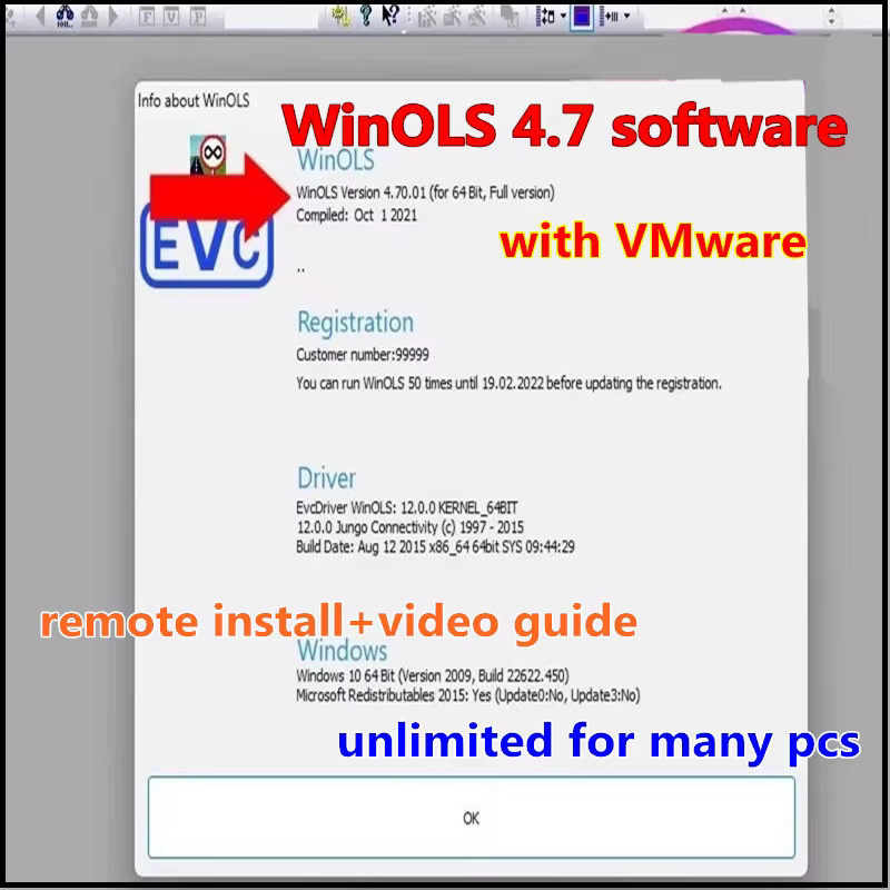 Winols 4.7 Vollaktiviert mit 108GB Damos, ECM TITANIUM 1.61 und IMMO SERVICE Tool für Windows 10 und 11, Mehrsprachig - Bild 2