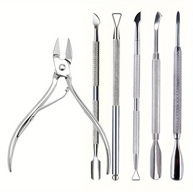 FUMOSIK Nagelpflege Werkzeugset aus Edelstahl, Metallic, Unisex - Bild 1