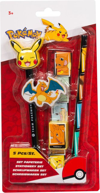 Pokémon Schreibwaren Set für die Schule, 5er Set, Multicolour - Bild 1