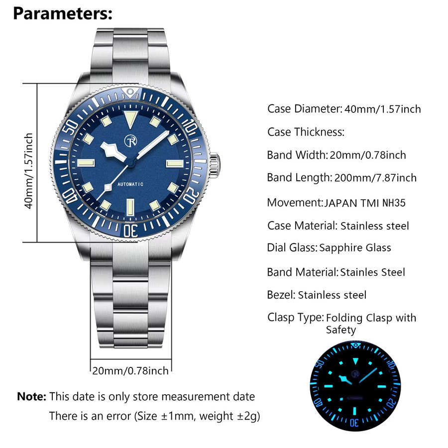 ROSSITIMI Armbanduhr, Automatik, Edelstahl, Saphirglas, Herren - Bild 6