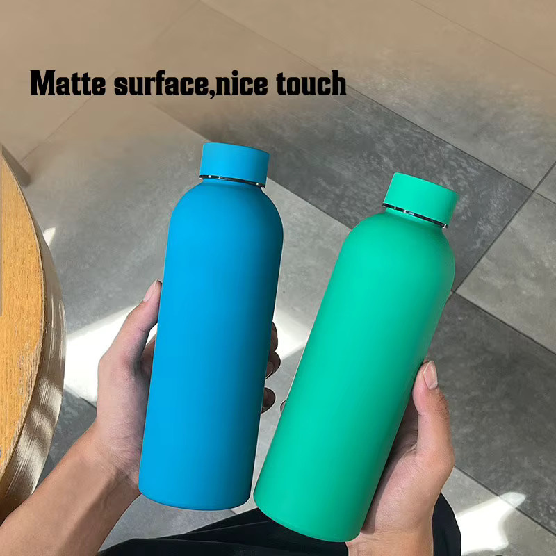 Feeyue Thermoskanne aus Edelstahl in Grün, isolierte Wasserflasche für Outdoor und Sport, 500–1000 ml - Bild 4