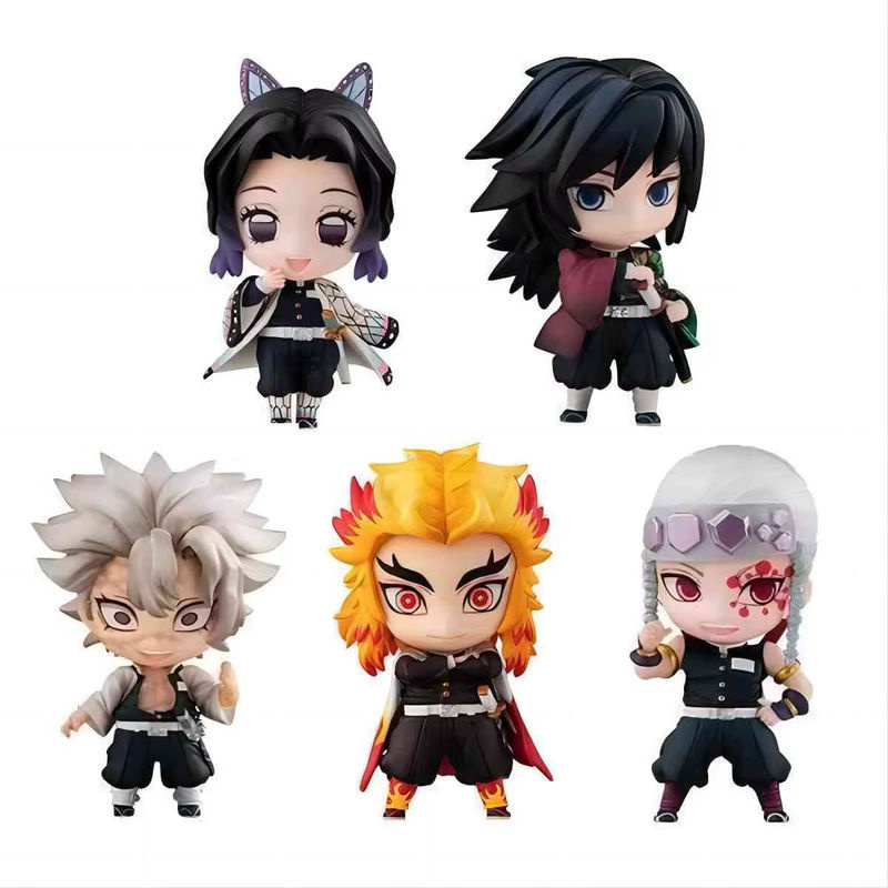 Bandai Demon Slayer Anime Figuren Set aus Kunststoff, mehrfarbig, Raumdekoration - Bild 2