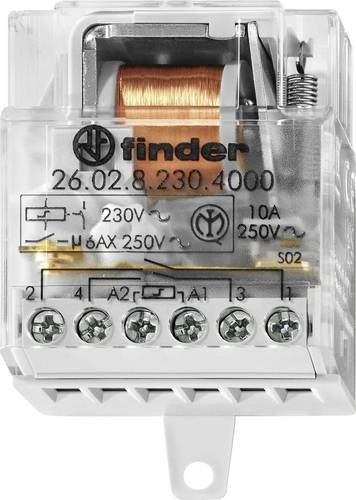 Finder Stromstoß-Schalter Unterputz 26.02.8.230.4000 mit 2 Schließern 230 V/AC 10A 2500 VA transparent - Bild 1