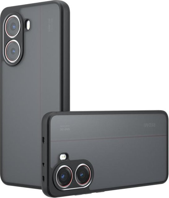 Stoßfeste Handyhülle für Xiaomi Poco X8 Pro Max in Transparent und Grau mit mattiertem Gehäuse und angenehmem Hautgefühl - Bild 1