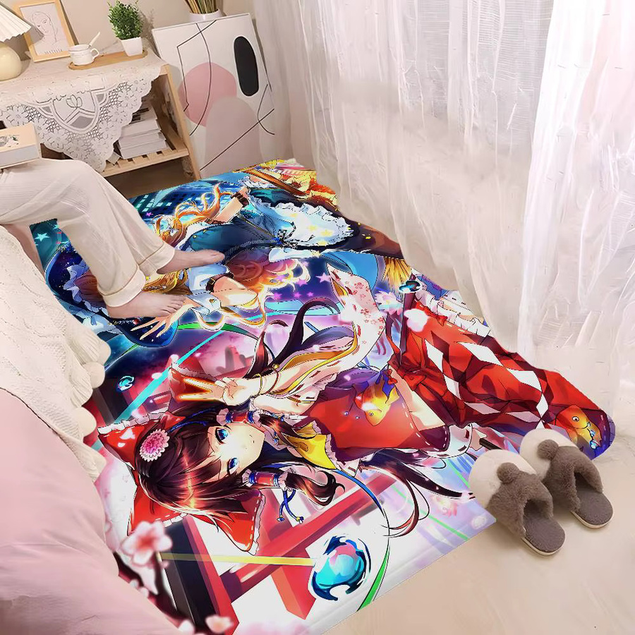 Touhou Project Bodenteppich mit Streifenmuster, rutschfest und wasserabsorbierend, Mehrfarbig, B: 60 cm, T: 40 cm - Bild 5