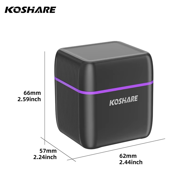 KOSHARE Akku-Ladegerät-Set mit wiederaufladbaren Li-Ionen-Akkus AA 4255 mWh und AAA 1100 mWh sowie Smart Schnell-Lade-Etui und 12-Fach LED-Anzeige - Bild 3