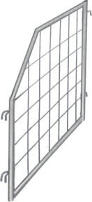 VARIOfit Palettenaufsatz Trenngitter verzinkt schräg, Farbe: Silber, Tiefe: 75 cm, Nutzhöhe: 160 cm / 80 cm - Bild 1