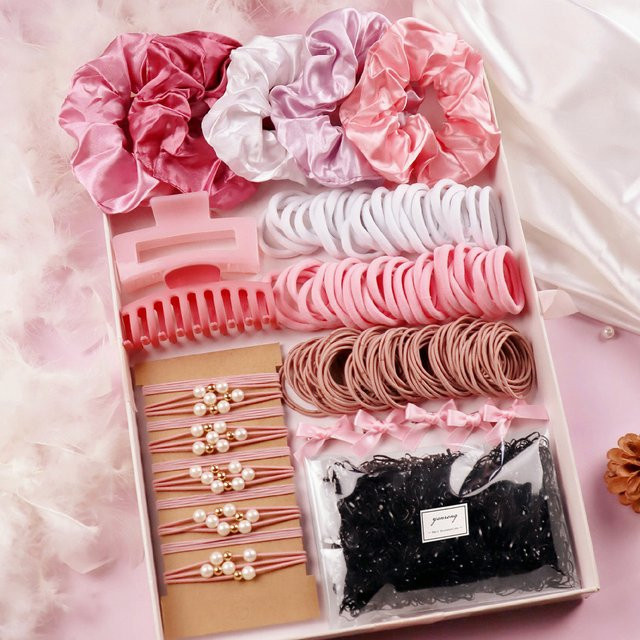 yanrong Haar-Accessoires-Set, rosa, Damen, Mädchen - Bild 1