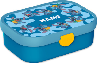 Mepal Brotdose Stitch in Blau mit Besteck und Snap-Lid zur Personalisierung mit Namen und Foto - Bild 1