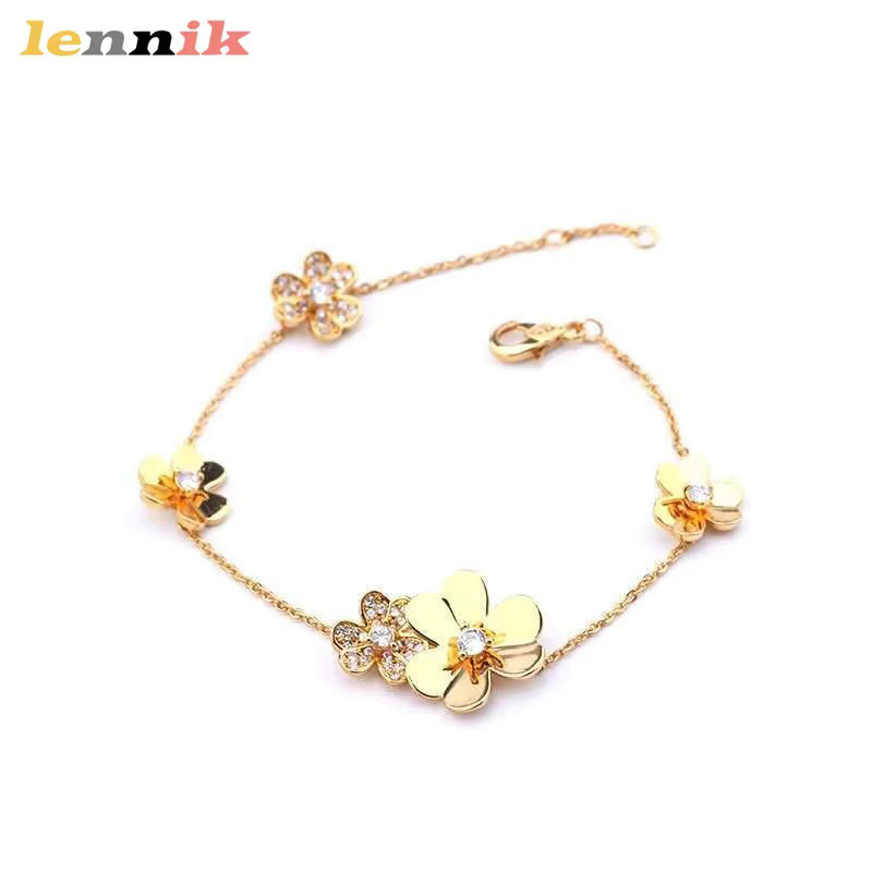 LENNIK Kleeblatt-Armband, Gold, Zirkonia, Damen - Bild 3