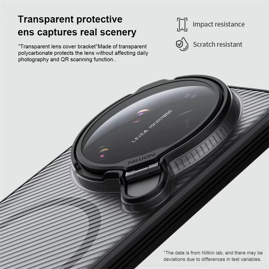 NILLKIN CamShield Prop MagSafe Magnetische Hülle für Xiaomi 17 Ultra in Schwarz mit Kameraabdeckung und stoßfestem Telefonhalter - Bild 3
