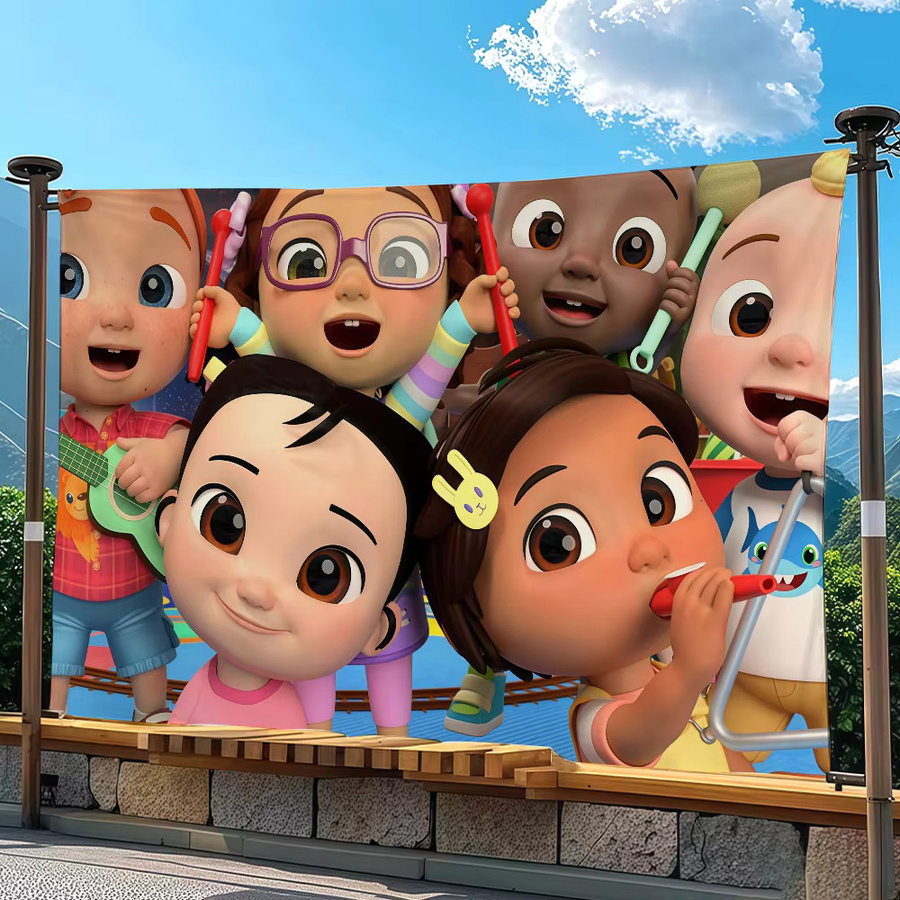 CoComelon Banner Flagge für Kinder als Wanddeko in Multicolour, B/H: 60 x 40 cm - Bild 5