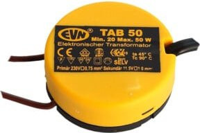 EVN Lichttechnik Halogen Trafo TAB 50 Driver 20-50W Höhe: 18 mm, Durchmesser: 48 mm - Bild 1