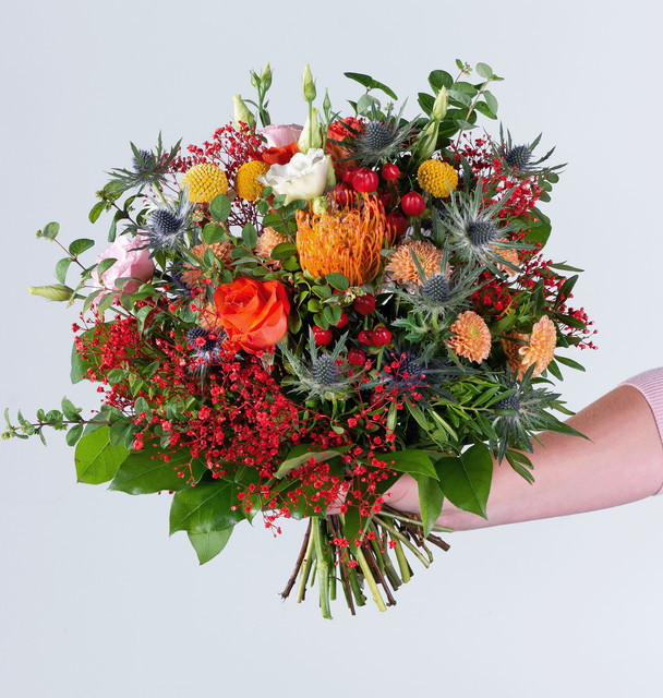 BLUME2000 Bouquet Herbst orange red multicolour fresh - Bild 1