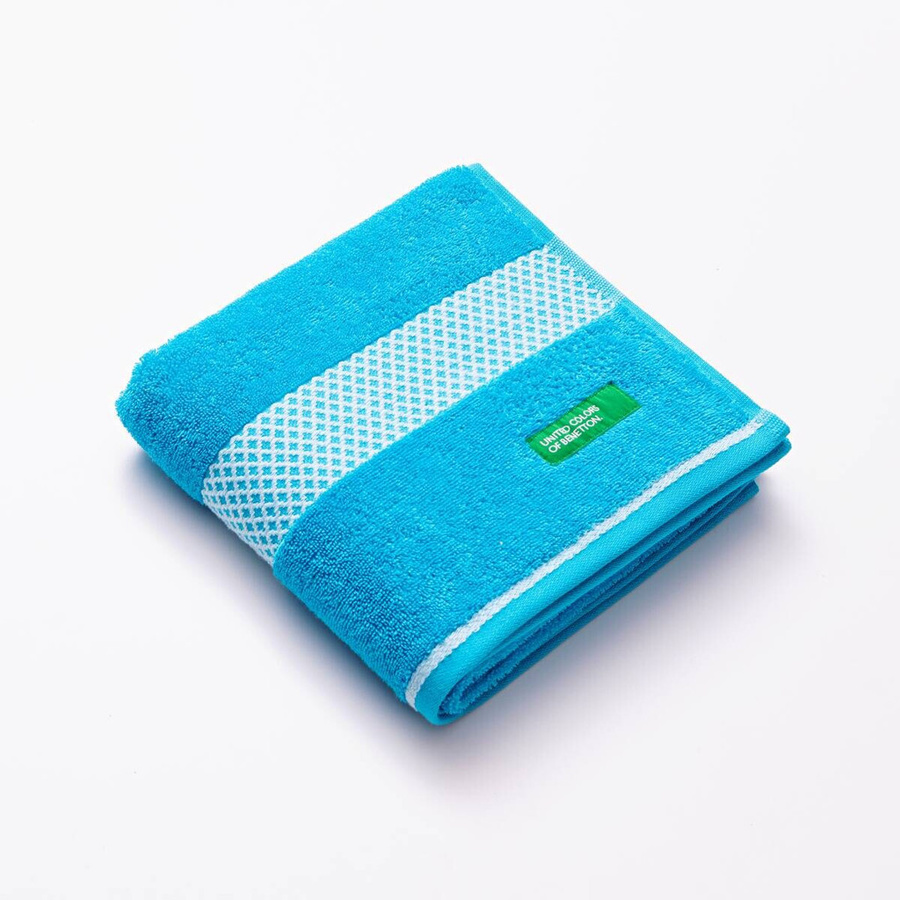 Benetton Handtuch Summer aus Baumwolle in Hellblau, Breite: 50 cm, Länge: 90 cm - Bild 2