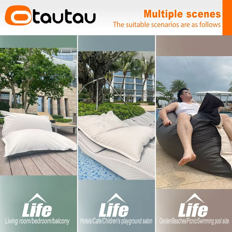 Otautau Sitzsack Abdeckung aus Baumwolle und Leinen, B/B: 140 x 180 cm, ohne Füllung - Bild 6