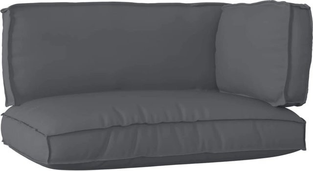 vidaXL Palettenkissenset 3 Stück aus wasserabweisendem Oxford-Polyester in Anthrazit, B/T/H: 80 x 80 x 12 cm - Bild 1