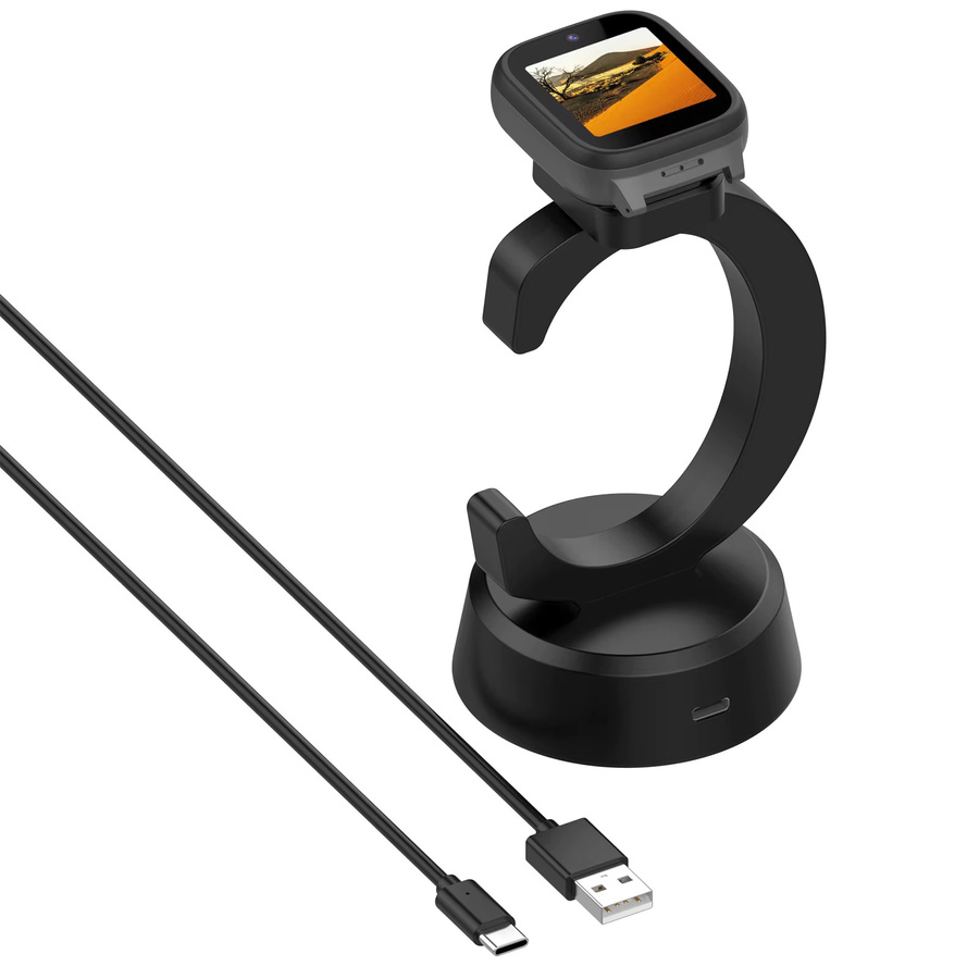 Rutschfester Ladeständer für Cosmo JrTrack 5 4 3 2 1 Kinder-Smartwatch mit USB-Kabel in Schwarz - Bild 5