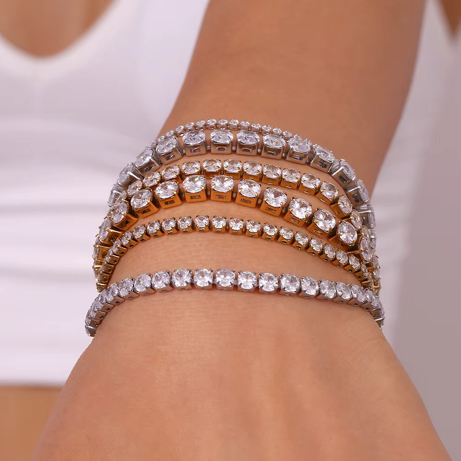 E.B.belle Kettenarmband, 18 Karat vergoldet, Zirkon, Damen - Bild 3