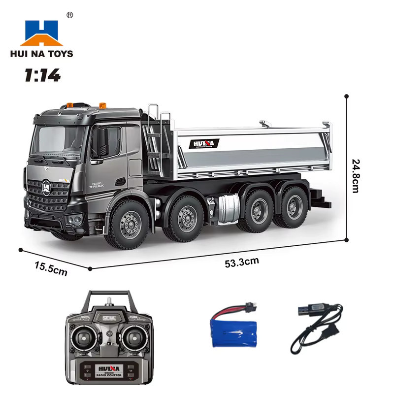 HUINA 1536PRO 1537 Muldenkipper Mixer Lkw, RC Spielzeug Modell, 1:14, Metall - Bild 6