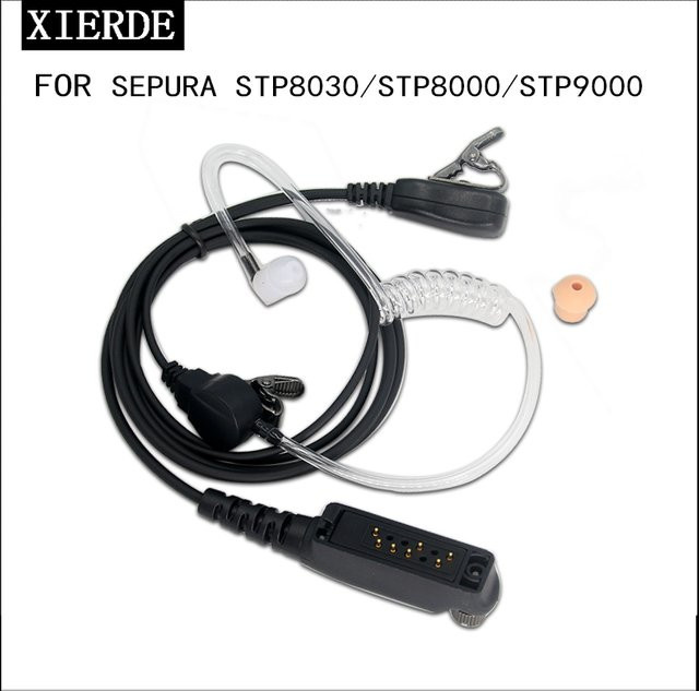 Sepura In-Ear Walkie-Talkie-Headset mit Luftkanal für STP8000 STP9000 STP8080 STP8030 in Schwarz - Bild 1