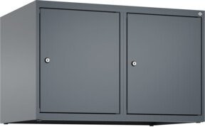 C+P Aufsatzschrank 7016/7016 mit 2 Abteilen und Zylinderschloss, Farbe Anthrazit/Grau, B/H/T: 50 x 80 x 50 cm - Bild 1