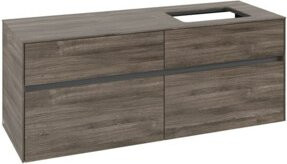 V&B Waschtischunterschrank Collaro in Stone Oak mit Waschbeckenanschluss rechts, B/T/H: 140 x 54,8 x 50 cm - Bild 1