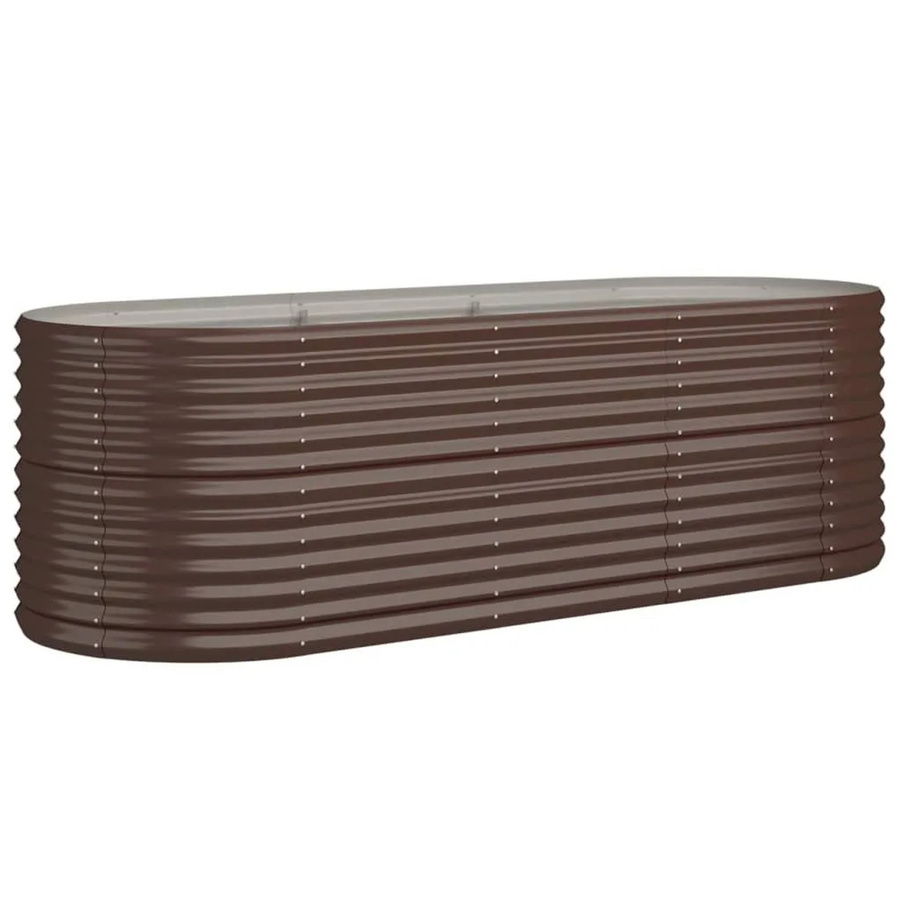 Furnicato Hochbeet aus verzinktem Stahl in Braun, B/T/H: 224 x 80 x 68 cm - Bild 2