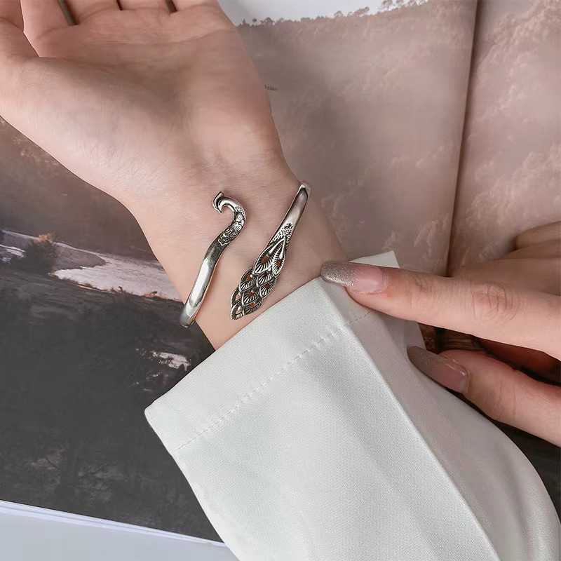 Armband ZTRLIUA, 925 Silber, Pfau, Unisex - Bild 2