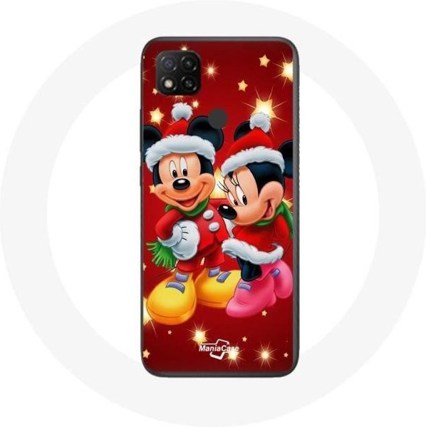Handyhülle für Xiaomi Redmi 9C mit Mickey Mouse und Minnie Mouse Motiv in Multicolor - Bild 1
