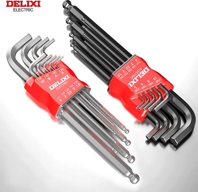 DELIXI ELECTRIC Inbusschlüsselsatz metrisch mit Hülse für Motorräder und Fahrräder - Bild 1