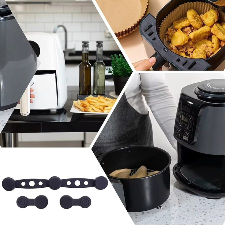 Junerain Magnetische Silikon Schnalle für Air Fryer zur Fixierung von Backpapier in Grau - Bild 3