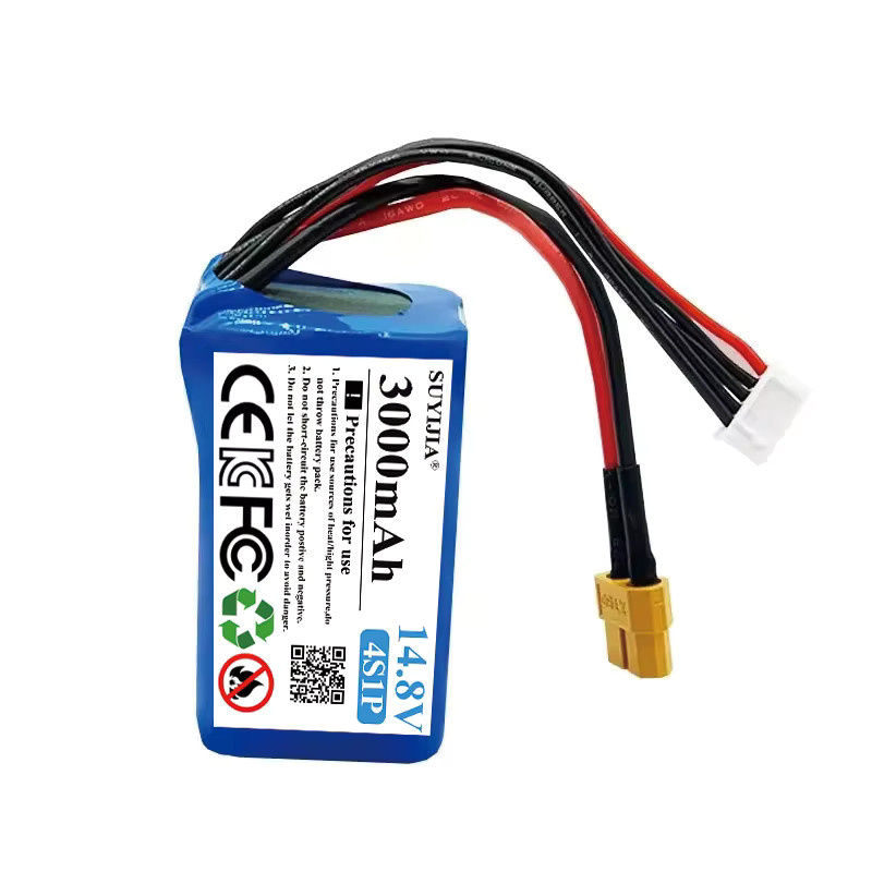 SUYIJIA Li-Ion Akku Pack 14,8 V 4S1P 3000 mAh Blau mit XT30 XT60 und XH2.54-5P Stecker für RC FPV Quadcopter Freestyle Longrange Drohnen - Bild 3