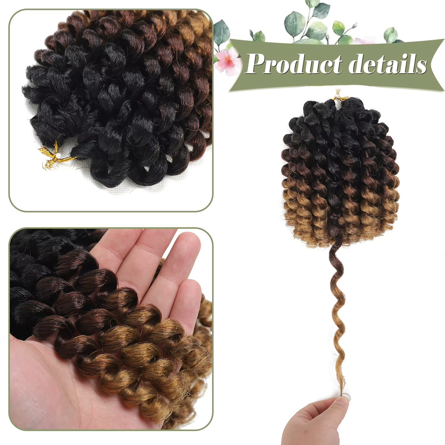 Wand Curl Crochet Twist Braids Haarverlängerung, 16 Stränge - Bild 3