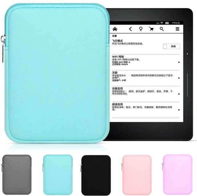 Bunte E-Reader-Hülle und leichte Tablet-Aufbewahrungstasche für Kindle Paperwhite, Kobo, Boox, Surface und Xiaomi in Grau und Multicolour - Bild 1