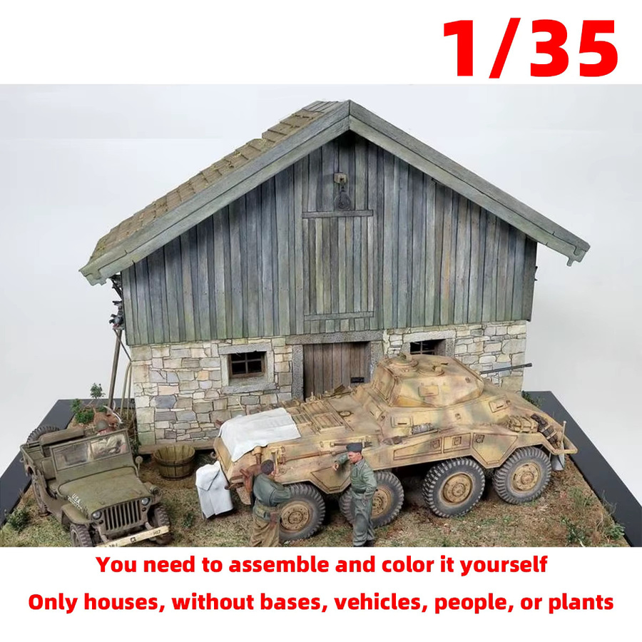 CorMake Bauernhof, Architektonisches Lagerhaus-Modell, Diorama-Bausatz, Maßstab 1:35 - Bild 3