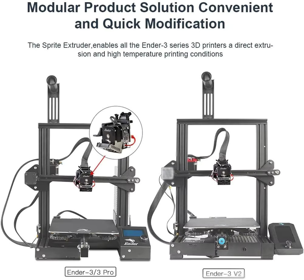 Creality Sprite Extruder Pro Kit 300 °C Hochtemperatur-Direktantrieb mit 3:5:1 Übersetzungsverhältnis für die Ender-3-Serie - Bild 4