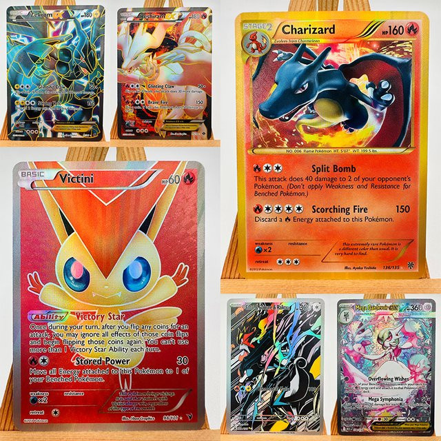 Pokémon Charizard Victini Gardevoir Cynthia, Anime-Karten - Bild 1