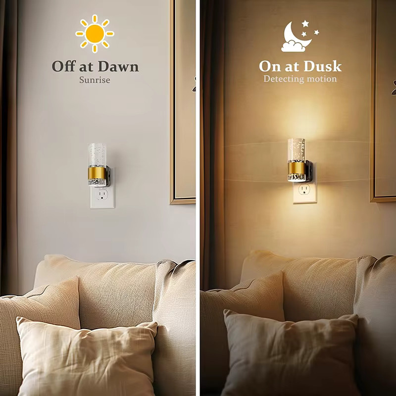 Lyfs LED Nachtlicht mit dimmbarer Helligkeit in Warmweiß, Transparentes Glas Design, 3000K - Bild 4